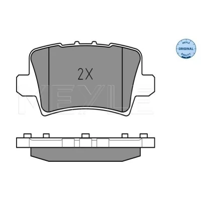 Bilde av MEYLE 025 240 1118/PD Bremseklosser bakaksel ikke klargjort for slitasjeindikator, ekskl. slitasjevarselkontakt VOLVO: XC90 I (C, 275) D5 AWD