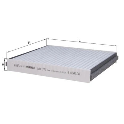 Bilde av MAHLE ORIGINAL LAK 371 Kupéfilter Karbonfilter 215,0 200 30,0 SUBARU: Forester II, NISSAN: X Trail, INFINITI: FX SUV