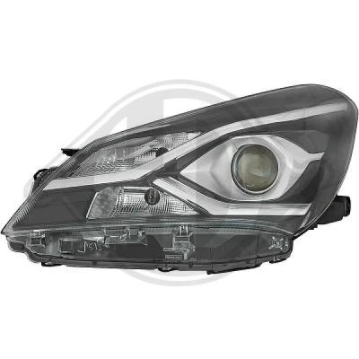 Bilde av DIEDERICHS 6607381 Frontlykter venstre HIR2, W21/5W uten motor for høydejustering hovedlys TOYOTA: Yaris III Hatchback