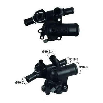 Bilde av MAHLE ORIGINAL TI 248 89 Termostat med tetning RENAULT: MEGANE 2 Kombi, Coupe Cabriolet, NISSAN: Qashqai / Qashqai+2 I