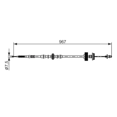 Bilde av BOSCH 1 987 482 794 Bremsekabel 967 BMW: X5