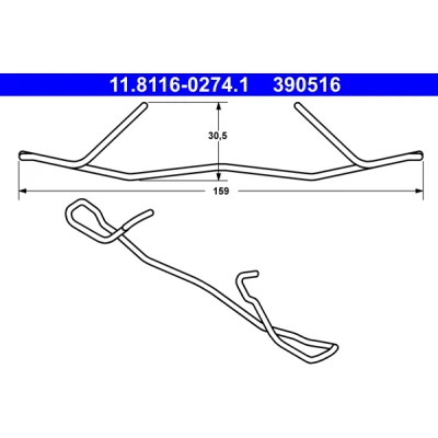 Bilde av Fjær, bremseklave, mini mini, cabriolet, nissan primera traveller, 34 11 1 512 715, 41084 3J426, 41186 9F500