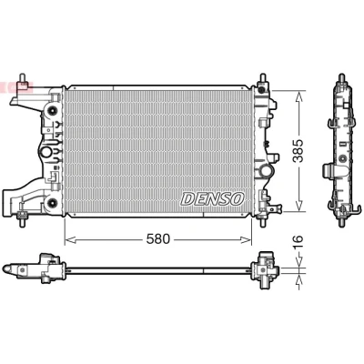 Bilde av DENSO DRM20005 Radiator 580 413 16