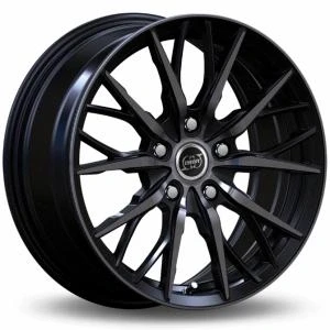 Bilde av INFINY Spike Bright Black Machined Face Lip 7.5x17 4/108 ET42 B73.1