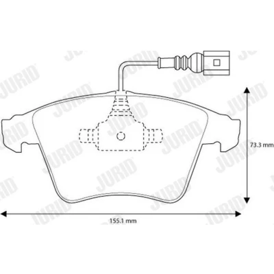 Bilde av JURID 573160J Bremseklosser inkl. slitasjevarselkontakt uten tilbehør VOLKSWAGEN: Transporter 5, Multivan 5 (7HM, Bus