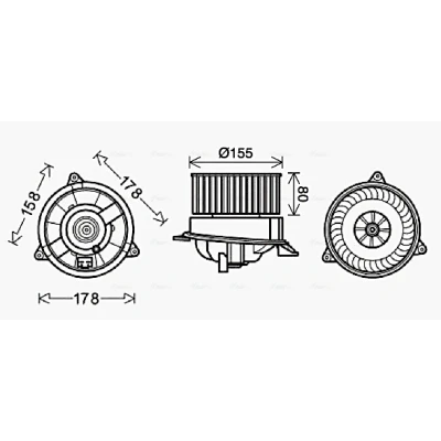 Bilde av Viftemotor, kupévifte AVA QUALITY COOLING FD8495