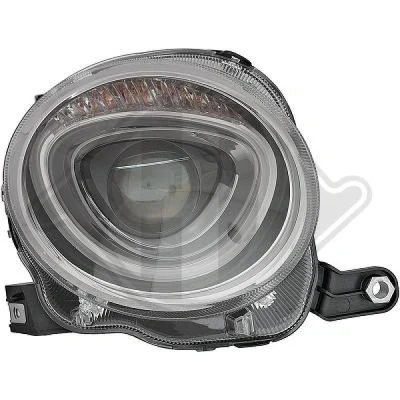 Bilde av DIEDERICHS 3405181 Frontlykter venstre H7 for nærlys med motor høydejustering hovedlys FIAT: 500 Hatchback