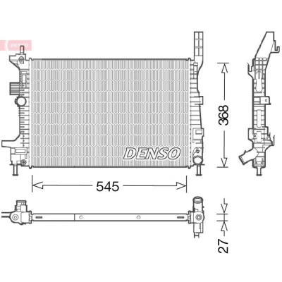 Bilde av DENSO DRM10029 Radiator 545 378 27 FORD: FOCUS 3