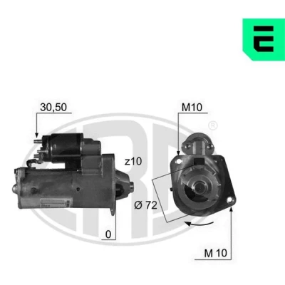 Bilde av ERA 220418A Starter 12V 1,4kW 10 30 50 72mm VOLVO: V70 3, XC90 I, V50, FORD: S Max Mk1, KUGA 1, MONDEO 4 Turnier