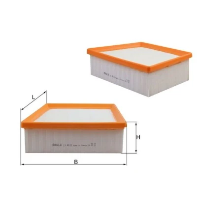 Bilde av MAHLE ORIGINAL LX 4638 Luftfilter 70,3 215 159,6 Filterinnsats FORD: Transit Custom V362 Van, Minibuss, Courier Van