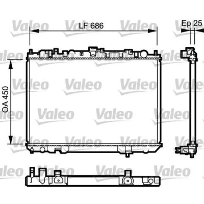 Bilde av VALEO 735081 Radiator Aluminium 450 691 26 uten kjølemiddelregulator Kjøleribber loddet NISSAN: X Trail