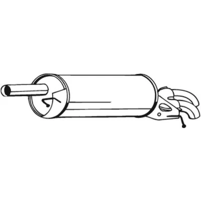 Bilde av sluttlyddemper, skoda superb i, vw passat b5, b5 variant, b5.5, b5.5 3B0253609AK, 3B0253609AN, 3B0253609BB