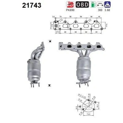 Bilde av AS 21743 Katalysator 300mm