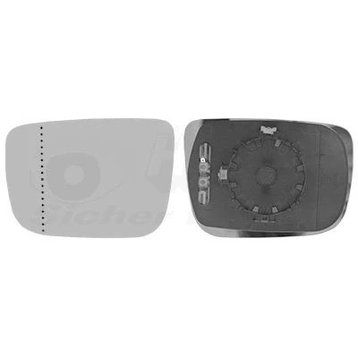 Bilde av VAN WEZEL 5923837 Speilglass venstre VOLVO: XC60 I, VOLKSWAGEN: CADDY 4 Kasten