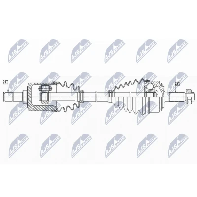 Bilde av NTY NPW HD 085 Drivaksel framaksel venstre 666 93 HONDA: CR V 2