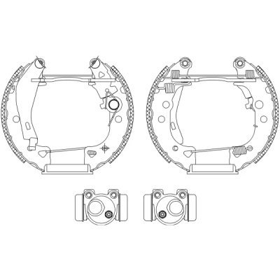 Bilde av TEXTAR Shoe Kit Pro 84038002 bremsesett, trommebremse med hjulsylinder brems, justering