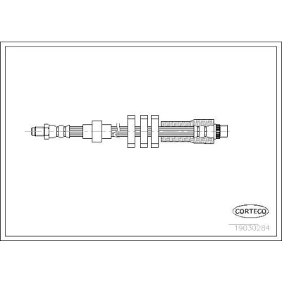 Bilde av CORTECO 19030284 Bremseslange framaksel 535 M10X1