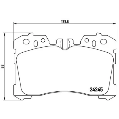 Bilde av BREMBO P 83 075 Bremseklosser klargjort for slitasjeindikator uten tilbehør