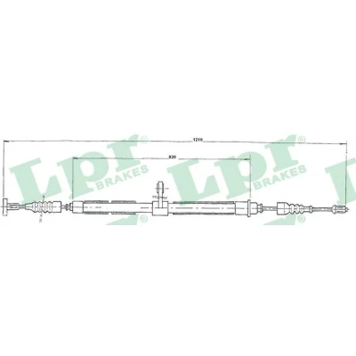 Bilde av LPR C0019B Bremsekabel 1196/920 Skivebrems ALFA ROMEO: 156 Sportwagon