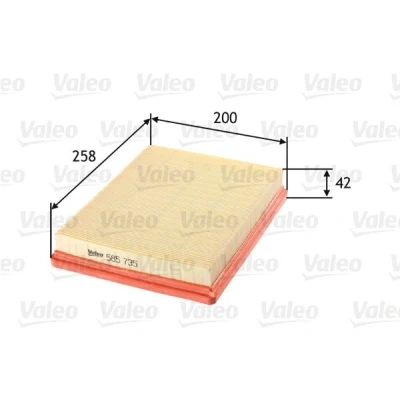 Bilde av VALEO 585735 Luftfilter 42 200 258 Filterinnsats