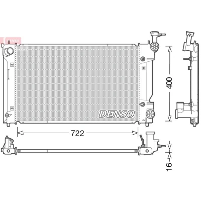 Bilde av DENSO DRM50098 Radiator 400 736 16