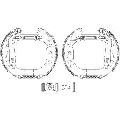 Bilde av TEXTAR Shoe Kit Pro 84065402 bremsesett, trommebremse med hjulsylinder brems, justering