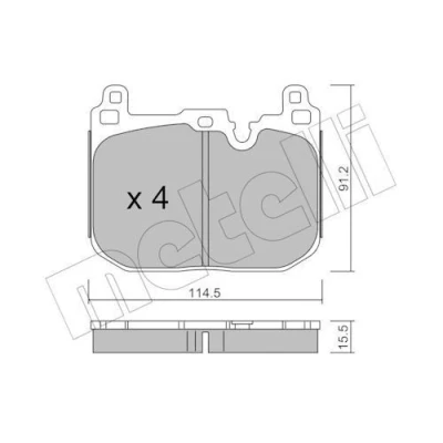 Bilde av METELLI 22 1015 4 Bremseklosser klargjort for slitasjeindikator MINI: Hatchback