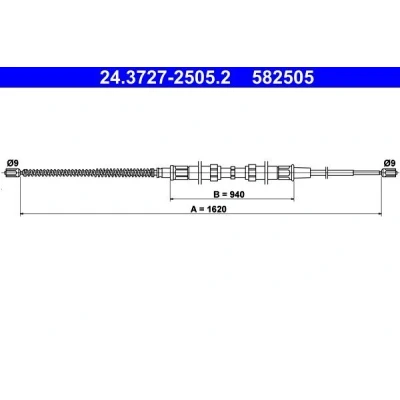 Bilde av ATE 24.3727 2505.2 Bremsekabel 1620 SKODA: Octavia 1 Combi