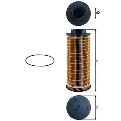 Bilde av MAHLE ORIGINAL OX 376D Oljefilter Filterinnsats SCANIA: P,G,R,T series, 4 series
