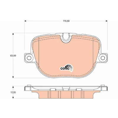 Bilde av TRW COTEC GDB1824 Bremseklosser klargjort for slitasjeindikator med bremsecaliperskruer tilbehør LAND ROVER: Range Rover Sport, 3