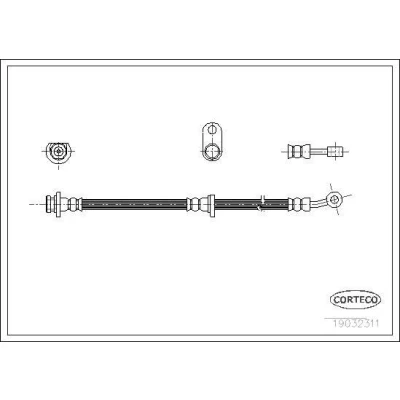 Bilde av CORTECO 19032311 Bremseslange bakaksel 552 HONDA: CIVIC 7 Hatchback