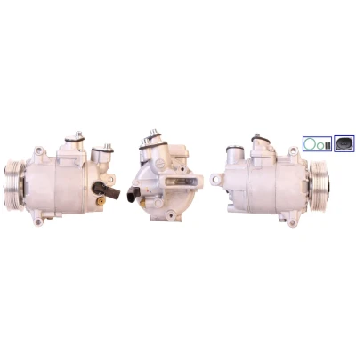 Bilde av LUCAS ELECTRICAL ACP495 Kompressor PAG 46 med tetning AUDI: A4 B8 Allroad, A6 C6 Sedan, B7 Sedan