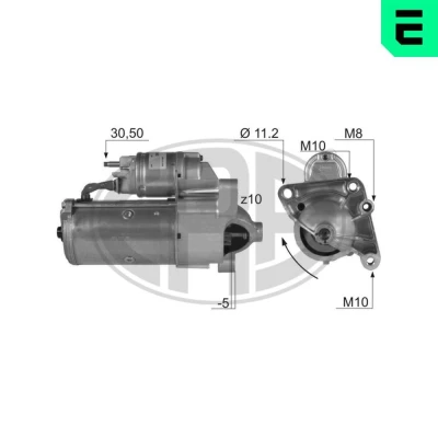 Bilde av ERA 220136A Starter 12 2,2 10 RENAULT: TRAFIC 2 Bus, Kasten, OPEL: Vivaro A Combi, Flatvogn lastebil / Chassis