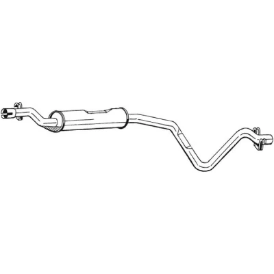 Bilde av Mellomlyddemper, vw golf i, cabriolet jetta scirocco, 161253209A, 161253209B, 171253209, 171253209B, 171253209E