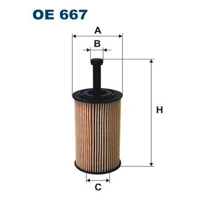 Bilde av FILTRON OE 667 Oljefilter Filterinnsats PEUGEOT: 307 SW, Partner I Van, Hatchback, CITROËN: Berlingo / First I, C3 Hatchback