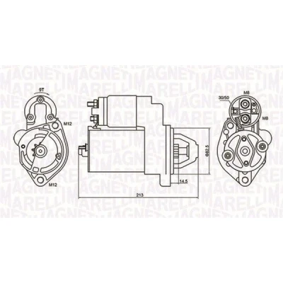 Bilde av MAGNETI MARELLI 063720612010 Starter 12 1,1 9 AUDI: A4 B5 Avant, B6 Coupe B3