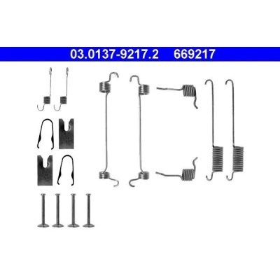 Bilde av ATE 03.0137 9217.2 Tilbehørsett, bremsesko FORD: Escort 6, FIESTA 4