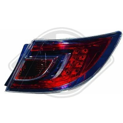 Bilde av DIEDERICHS 5626090 Baklykter høyre W21W, LED Rød, transparent MAZDA: 6 Sedan