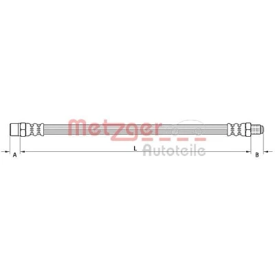 Bilde av METZGER 4110754 Bremseslange 320 BMW: 5 Touring