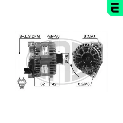 Bilde av Dynamo ford tourneo connect, transit connect OE 1464785, 1478187, 2T1U 10300 BB