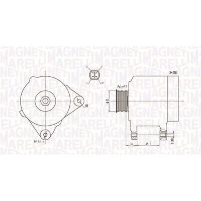 Bilde av MAGNETI MARELLI 063731907010 Dynamo 12V 100A TOYOTA: Avensis II Station Wagon, Sedan