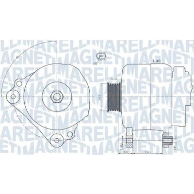 Bilde av MAGNETI MARELLI 063731992010 Dynamo 14V 140A AUDI: A5 B8 Coupé, A4 Sedan