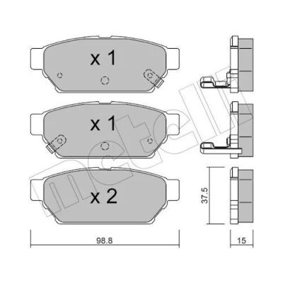 Bilde av Bremseklosser sett, Bakaksel, mitsubishi,proton, MB928314, MN116770, MR205377, MR389565, MR389569