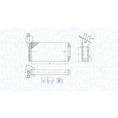 Bilde av MAGNETI MARELLI 350218410000 Varmeveksler VOLKSWAGEN: TRANSPORTER 4 Bus