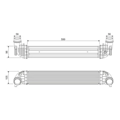 Bilde av VALEO 818690 Ladeluftkjøler Aluminium uten sensor