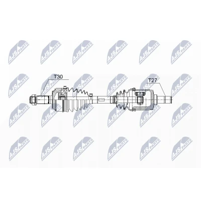 Bilde av NTY NPW HD 060 Drivaksel framaksel venstre 663 HONDA: CR V 4