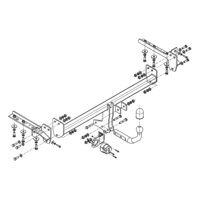 Bilde av Tilhengerfeste, standard honda fr v (be),