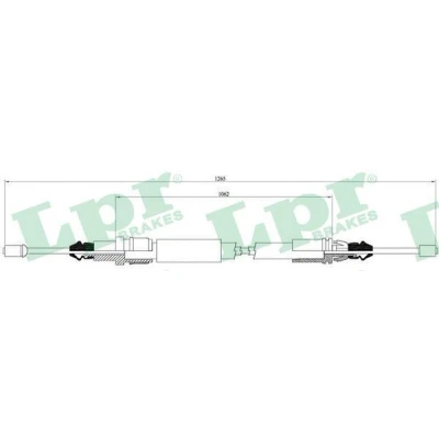 Bilde av LPR C0706B Bremsekabel 1245/1065 Skivebrems