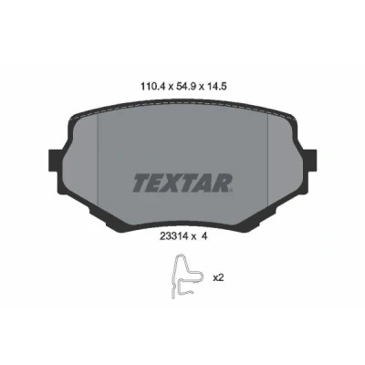 Bilde av TEXTAR 2331401 Bremseklosser med akustisk slitasjevarsel tilbehør SUZUKI: GRAND VITARA 1 SUV, 2 Cabriolet