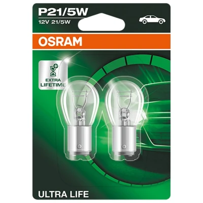 Bilde av OSRAM ULTRA LIFE 7528ULT 02B Lyspærer 12 21/5 P21/5W VOLKSWAGEN: Crafter 30 50 Flatvogn lastebil/Chassis, Caddy 3, Transporter 5